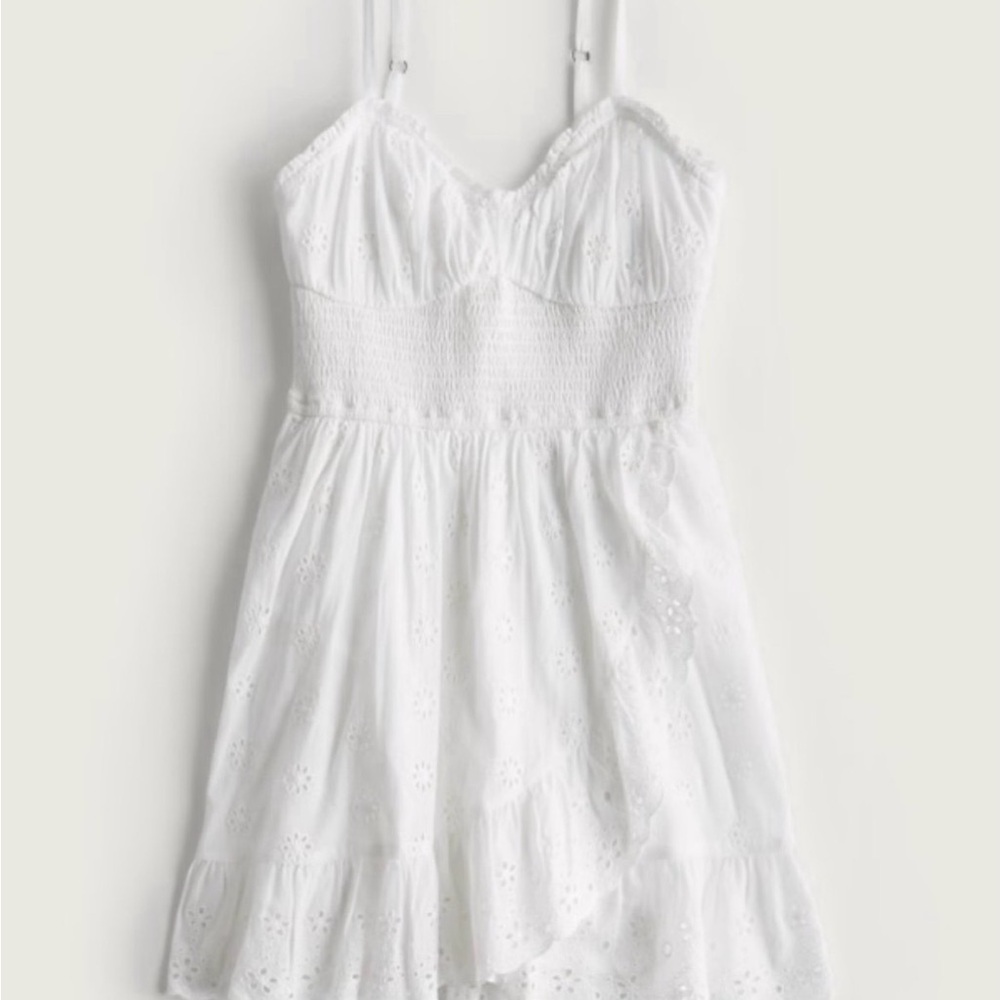 Hollister' White Eyelet Sundress - Lightweight Summer Dress